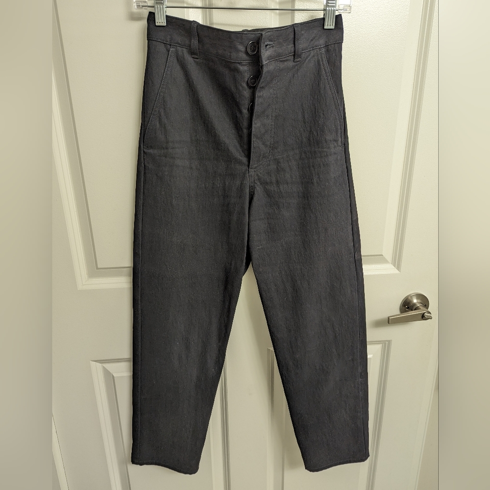 COS relaxed button up cotton chinos